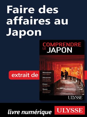 cover image of Faire des affaires au Japon